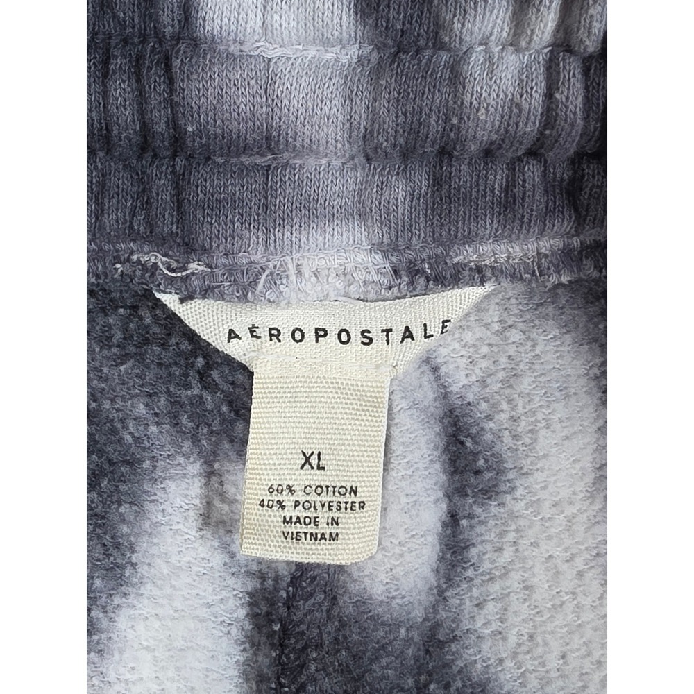Aeropostale Tie Dye Baggy Fleece Bermuda Sweat Shorts Women's XL Black White - Picture 5 of 8